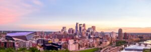 Minneapolis Skyline at sunset